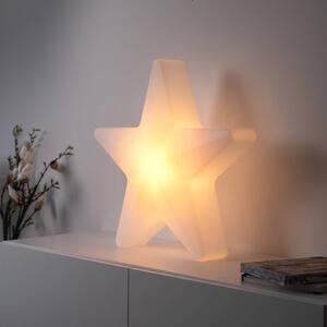 JUST LIGHT. GmbH LED dekorativní svítidlo Star na akumulátor, výška 55 cm, IP44, bílé, RGBW, stmívatelný, Bílá / opál, Obývací pokoj / jídelna, Plast