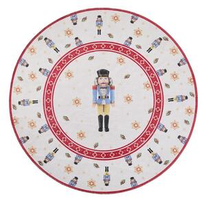 Červený kulatý koberec s vánočním motivem ø 160 cm Toy's Delight Nutcracker – Villeroy&Boch