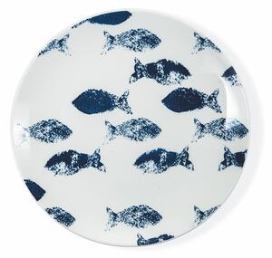 VILLA D’ESTE HOME TIVOLI Servis talířů Playa Grande 18 kusů, porcelán, 2 dekory, modrá/bílá