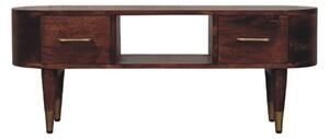 TV stolek Valenza se zaoblenými liniemi, 100 × 30 × 40 cm