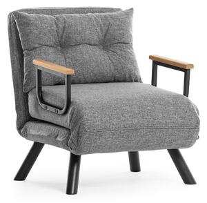 Hanah Home Rozkládací křeslo Single Sando světle šedé