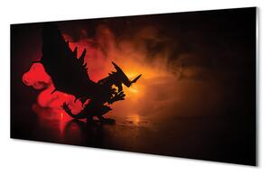 Obraz na skle Černý drak mraky 100x50cm