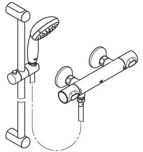 GROHE 34797000 THM sprchová baterie Grohtherm 500 34797 se sprchovým setem 900 mm chrom