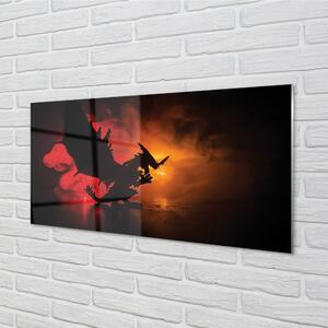 Obraz na skle Černý drak mraky 100x50 cm