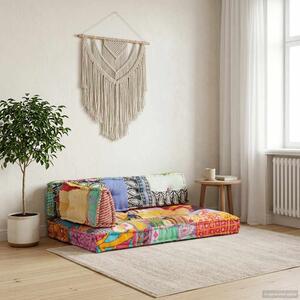 Poduška na pohovku z palet vícebarevná textil patchwork 287722