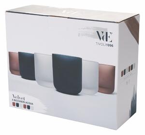 VILLA D’ESTE HOME Set matných sklenic na vodu Velvet, černá/růžová/bílá, 350 ml