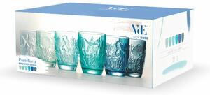 VILLA D’ESTE HOME TIVOLI Set sklenic na vodu s motivy moře ,Pantelleria 6 kusů, modrá, 230 ml