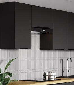 Kuchyňská linka Siena černá matná, Rohová sestava B 310 x 250 cm