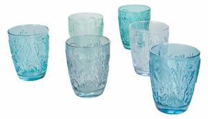 VILLA D’ESTE HOME Set sklenic na vodu s motivy moře ,Pantelleria 6 kusů, modrá, 230 ml