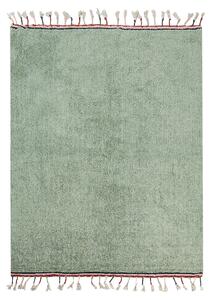 Bavlněný koberec 140 x 200 cm zelená CAPARLI