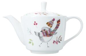Čajová konvice 650 ml Mikasa Tipperleyhill vzor ptáček, porcelán MKTIPPROBTPOT