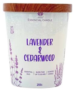Arome Svíčka ve skle s kovovým víčkem 255g Lavender & Cedarwood