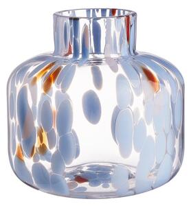 CONFETTI Váza skleněná 10 cm - sv. modrá