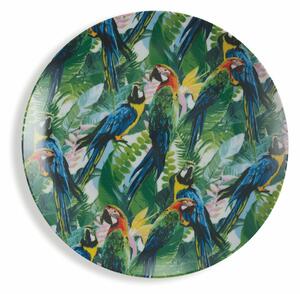 VILLA D’ESTE HOME TIVOLI Servis talířů Parrot Jungle 18 kusů, motiv džungle s papoušky