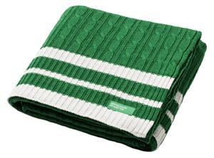 Pletená zelená deka United Colors of Benetton 100% bavlna / 140 x 190 cm