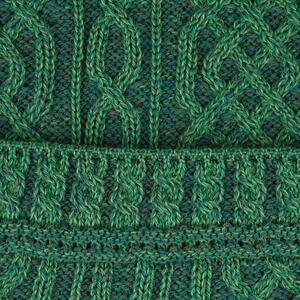 Vlnka Vlněný pletený pléd Merino zelená velikost lůžkovin 100x140