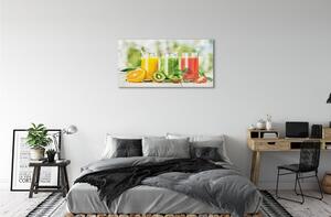 Obraz na skle Koktejly Strawberry Kiwi 125x50 cm