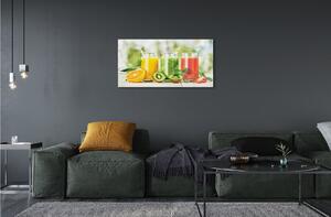 Obraz na skle Koktejly Strawberry Kiwi 125x50 cm
