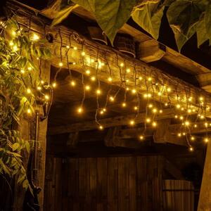LED světelné rampouchy, 2×0,5 m, teple bílá, 60 diod, 36V, bílý kabel IP67, Eco Fix