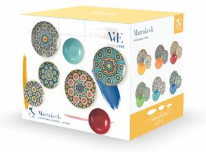 VILLA D’ESTE HOME TIVOLI Servis talířů Marrakech 18 kusů, barevný, dekor květinová mozaika