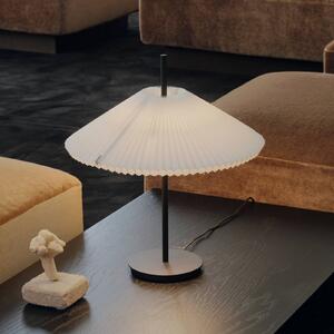 New Works LED stolní lampa Nebra, černá/bílá, 45 cm, textil, Černá, Obývací pokoj / jídelna, kov, Design