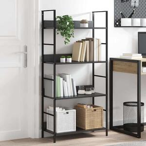 Knihovna se 4 policemi černá 60x27,6x124,5 cm kompozitní dřevo 288222