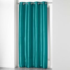 Modrý závěs z mikrosaténu 140x240 cm Shana – douceur d'intérieur