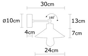 Nástěnné svítidlo MANAVGAT 1xE27/40W/230V hnědá/černá