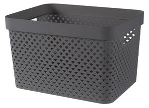 Tmavě šedý plastový úložný box 35,5x26x22 cm Pure – Curver