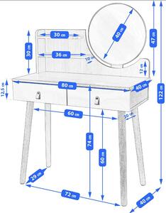 Toaletní stolek SCANDI 2 LED | CM-254138