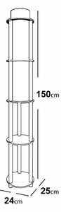 Stojací lampa s poličkami NOTO 1xE27/40W/230V černá