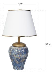 Stolní lampa 1xE27/40W/230V modrá/zlatá
