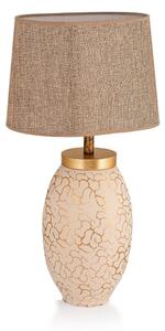 Stolní lampa 1xE27/40W/230V béžová/zlatá