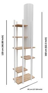 Stojací lampa s poličkami VOGUE 1xE27/40W/230V 160 cm bílá