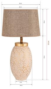 Stolní lampa 1xE27/40W/230V béžová/zlatá