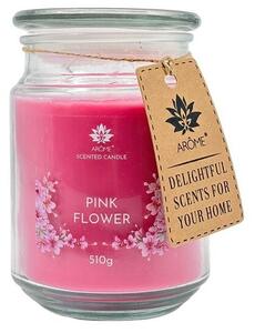Arome Svíčka 510 g, ve skle, Pink flower