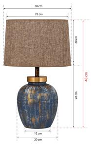 Stolní lampa 1xE27/40W/230V modrá/béžová