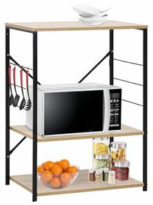 Skříňka na mikrovlnku černá a dub 60 x 39,6 x 79,5 cm kompozit 288235