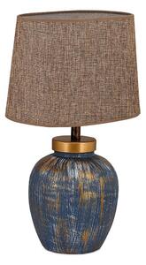 Stolní lampa 1xE27/40W/230V modrá/béžová