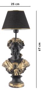 Stolní lampa OPELYA 1xE27/40W/230V černá/zlatá