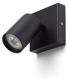 Přisazené nástěnné svítidlo DUDE SQ, černé, patice GU10, 9 W