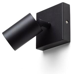 Přisazené nástěnné svítidlo DUDE SQ, černé, patice GU10, 9 W