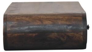 Konzolový stolek Contour na stěnu z masivního mangového dřeva, 80 × 32 × 15 cm