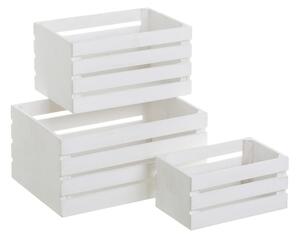 Bílé úložné boxy v sadě 3 ks 31x23x15 cm – Casa Selección