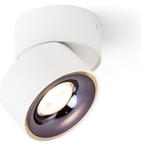 Přisazené stropní LED svítidlo ALBANO, bílá/černý chrom, 5 W, teplá bílá 3000 K