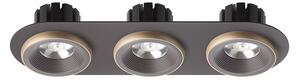 Zápustné LED svítidlo SHARM R III, hnědá/perleťová/zlatá, 3× 10 W, teplá bílá 3000 K