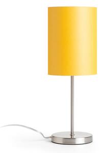 Stolní lampa NYC/RON 15/20, stínidlo Polycotton bílé, podstavec chrom, patice E27, 15 W