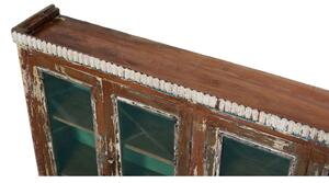 Prosklená skříňka z teakového dřeva, 134x22x96cm