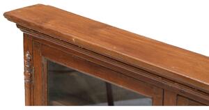 Prosklená skříňka z teakového dřeva, 167x13x69cm