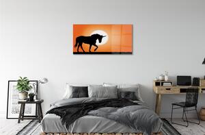 Obraz na skle Sunset Unicorn 100x50 cm